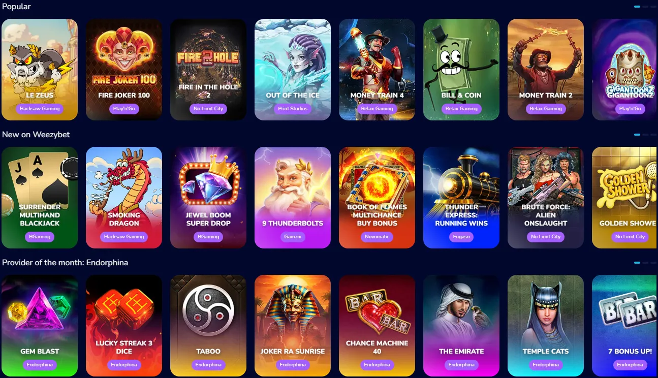 Sis&auml;&auml;nkirjautuminen WeezyBet-kasinolle